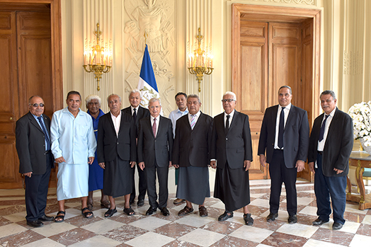 Entretien du Président avec les Rois de Wallis et Futuna