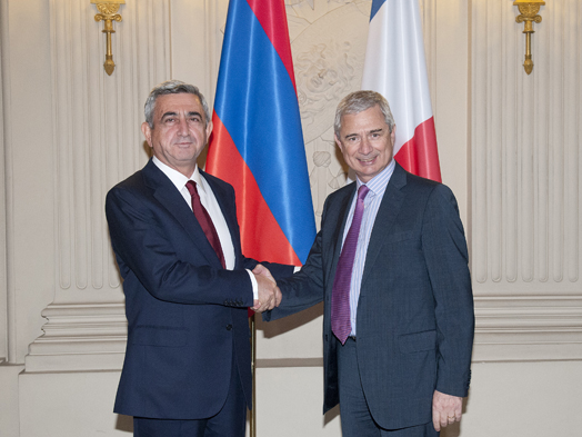 Entretien avec M. Serge Sarkissian, Président de la République d'Arménie