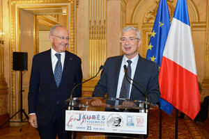 Lancement du timbre Jean Jaurès et oblitération spéciale à l’Assemblée nationale
