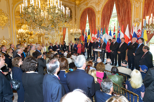 Réception des parlementaires étrangers des pays alliés dans le cadre des cérémonies de commémoration du débarquement