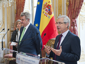 Conférence de presse de M. Claude Bartolone, Président de l'Assemblée nationale et M. Jesus Posada, Président du Congrès des Députés espagnols