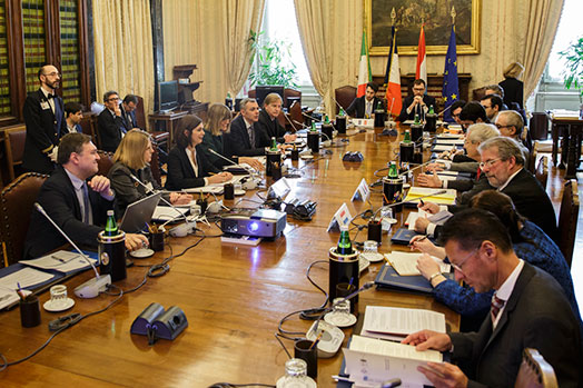 Déplacement de Claude Bartolone à Rome