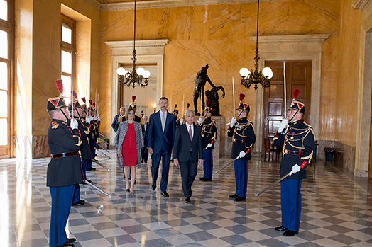 Réception à l'Assemblée nationale de leurs Majestés le Roi et la Reine d’Espagne