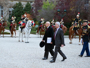 Réception à l'Assemblée nationale de M. Giorgio Napolitano, Président de la République italienne