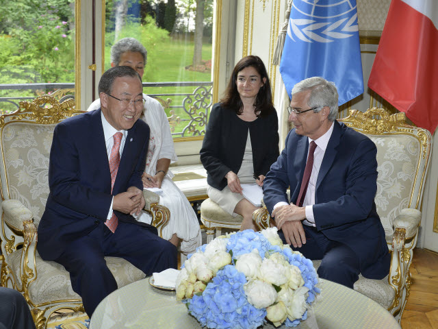 Réception de M. Ban Ki-Moon, Secrétaire Général de l'Organisation des Nations Unies