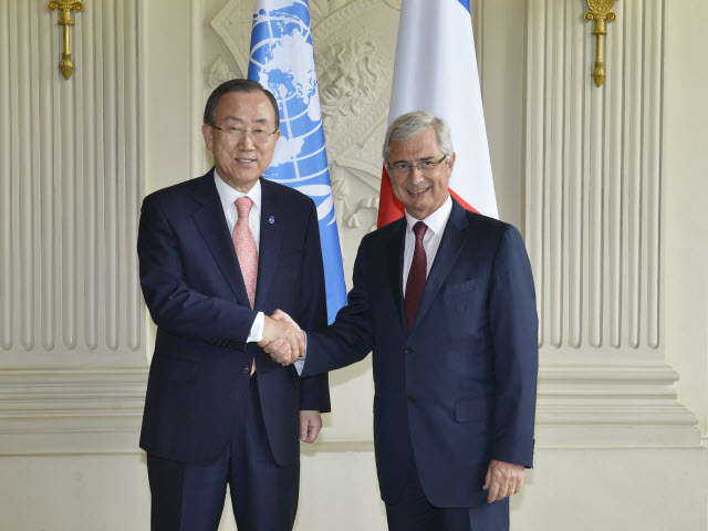 Réception de M. Ban Ki-Moon, Secrétaire Général de l'Organisation des Nations Unies