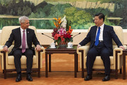 Entretien de Claude Bartolone, Président de l'Assemblée nationale avec Xi Jinping, Président de la République populaire de Chine 